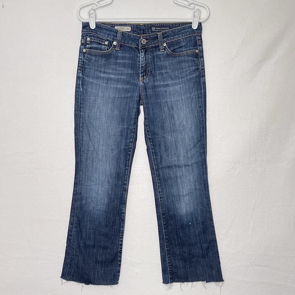 AG Jeans Womens 27 Jessie Curvy Cropped Bootcut Raw Hem 29x26 Low Rise